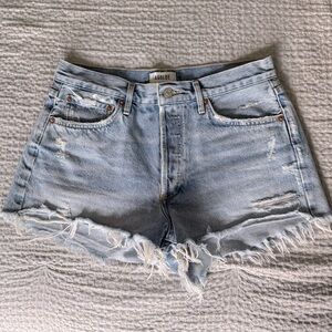 AGOLDE Women's Light Blue Denim Shorts